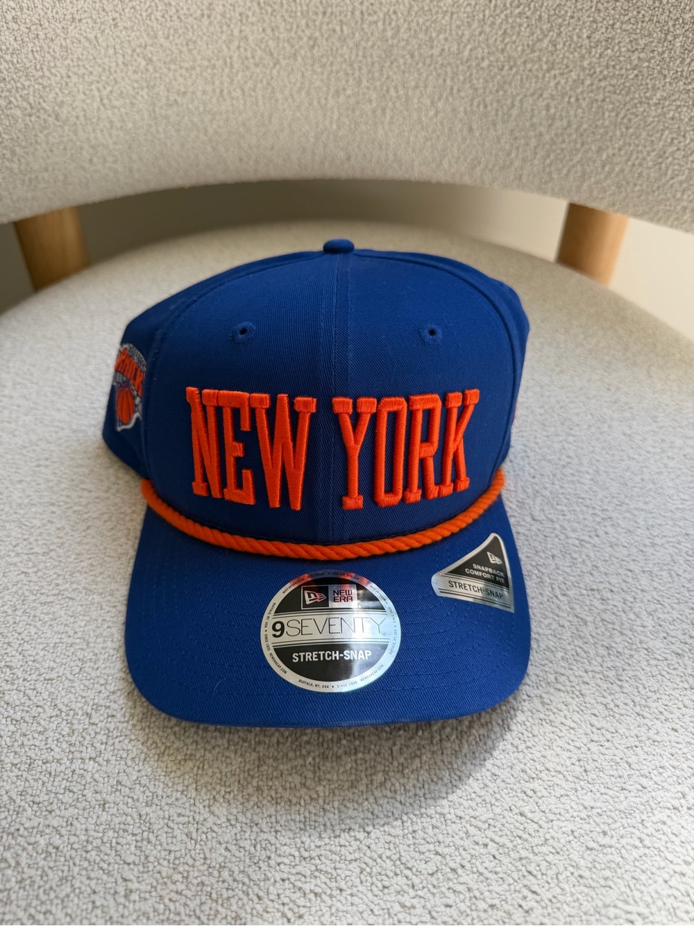 New Era Kids Royal Blue & Orange New York Rope Snapback Hat